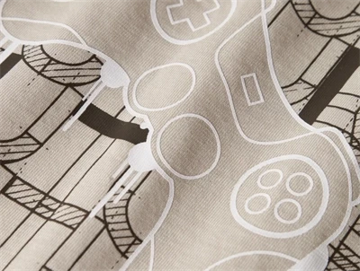 Name It t-shirt detalje af gamer print i beige nuance