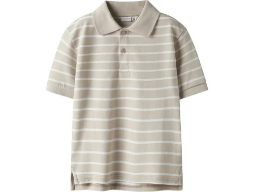 Name It polo t-shirt peyote med hvide striber