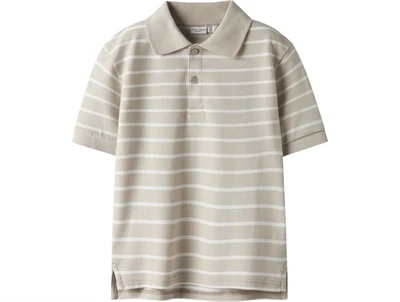 Name It polo t-shirt peyote med hvide striber