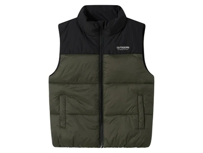 Name It grøn vest med refleksdetalje front