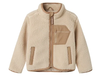 Name It teddyjakke moonbeam med brystlomme forside