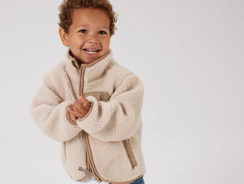 Name It teddyjakke moonbeam med brystlomme model