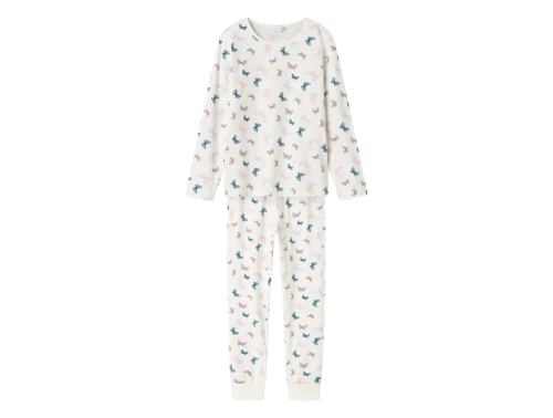 Name It nattøj i hvid med sommerfuglprint sæt