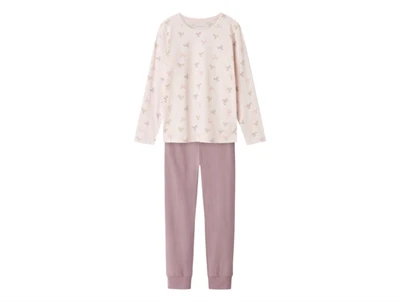 Name It nattøj i rosa med sløjfeprint sæt