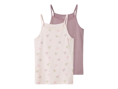 Name It strop top i rosa med sløjfeprint 2 pak