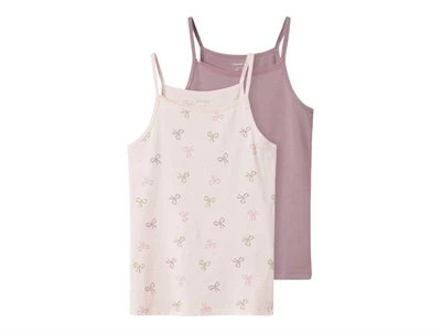 Name It strop top i rosa med sløjfeprint 2 pak