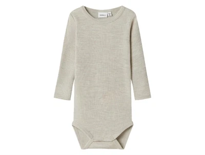 Name It uld body i nacreous cloud merinould med ribstruktur
