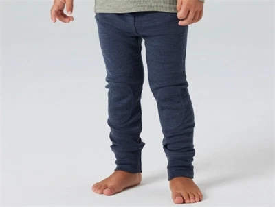 Name It leggings i ombre blue mørkeblå nuance i merinould med ribmønster på barn