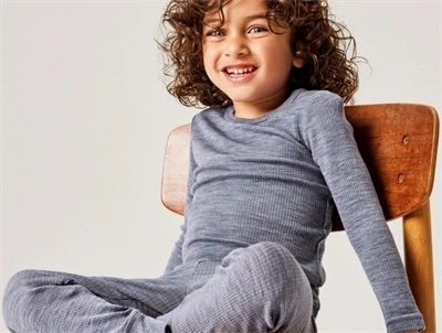 Name It merinould bluse i folkstone gray på barn