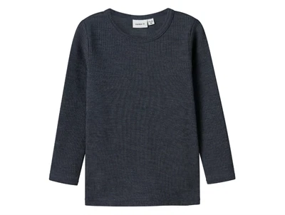 Name It uld bluse ombre blue frontbillede