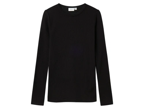 Name It t-shirt sort i merinould set forfra