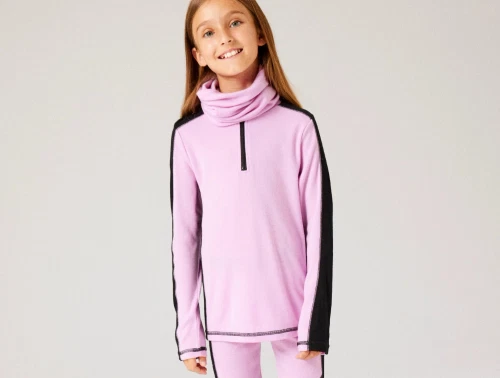 Name It merinould bluse i rosa nuance med sorte detaljer