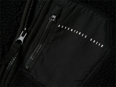 Name It fleecejakke black detalje brystlomme