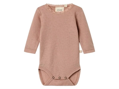 Lil' Atelier body roebuck i merinould med blonder