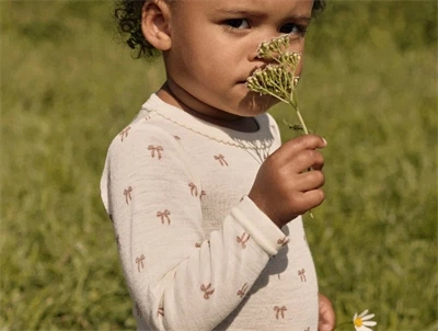 Lil' Atelier body i turtledove melange uld modal til baby