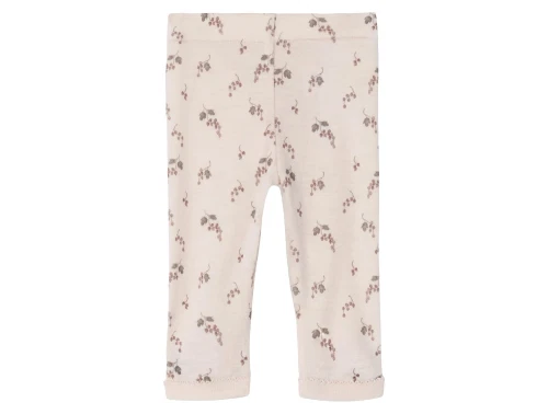 Lil\' Atelier leggings morganite berry i merinould med bærprint