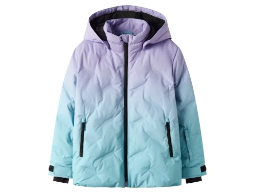 Front af lilla Name It skijakke til piger