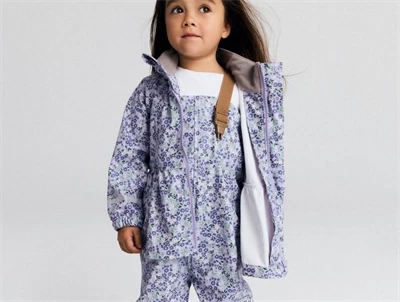 Name It regnsæt lavender med blomsterprint
