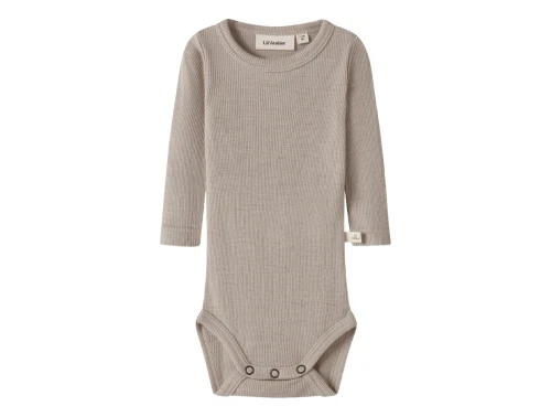 Lil\' Atelier merinould body i gråbeige nuance