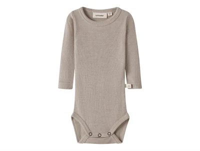 Lil' Atelier merinould body i gråbeige nuance