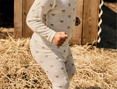 Lil\' Atelier leggings i turtledove melange uld modal til børn