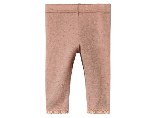 Lil\' Atelier leggings roebuck i merinould med blondekant