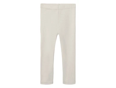 Lil' Atelier leggings turtledove melange i uld modal rib