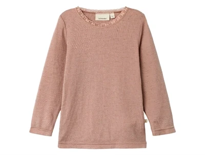 Lil' Atelier bluse roebuck i merinould med blonder