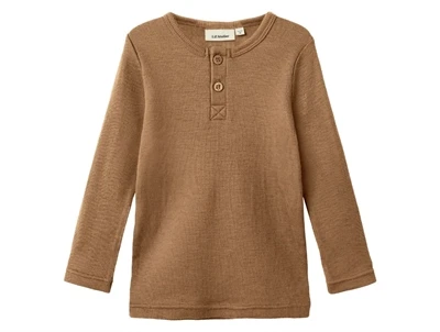 Lil\' Atelier bluse i tigers eye uld til børn