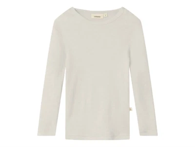 Lil\' Atelier bluse turtledove melange i uld modal rib
