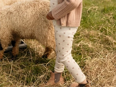 Lil\' Atelier leggings i turtledove melange uld modal til børn