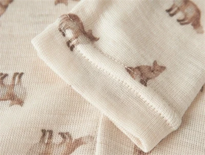 Lil\' Atelier leggings turtledove med ræveprint
