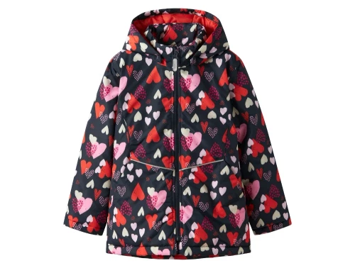 Name It jakke dark sapphire med hjerteprint forfra
