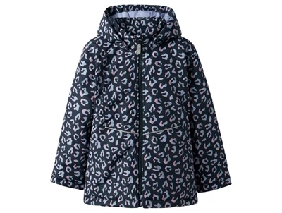 Name It jakke dark sapphire med leopard print forfra