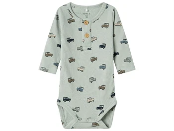 body fra Name It i farven aqua gray med bilprint