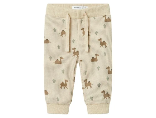 Name It bukser peyote med dromedarprint og ribkanter