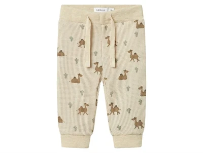 Name It bukser peyote med dromedarprint og ribkanter