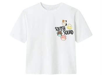 t-shirt fra Name It i hvid med Squishmallows print på brystet