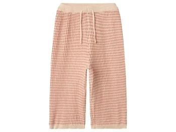 Strikbukser fra Lil' Atelier i misty rose med bred pasform