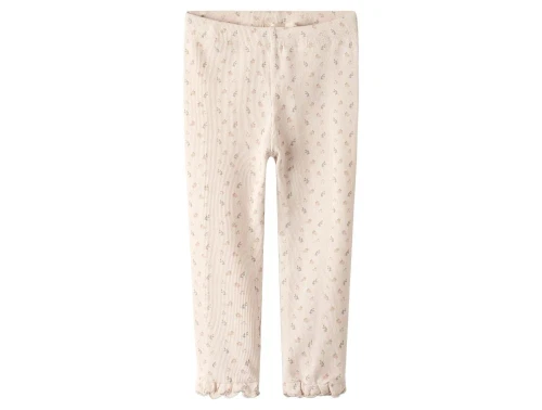 Lil\' Atelier leggings i peach blush med flæsekant