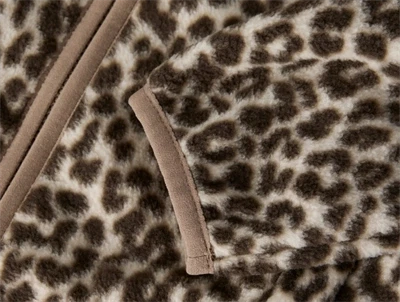 Name It fleecejakke med leopardprint og ærme