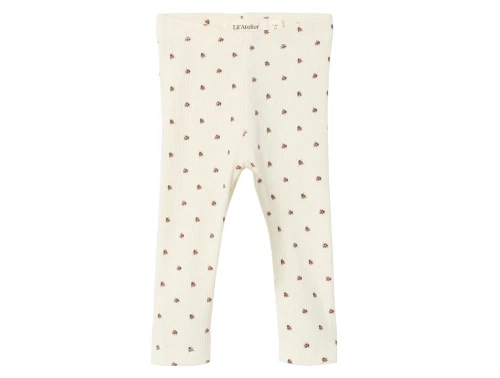Lil\' Atelier leggings i råhvid med mariehøneprint