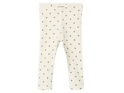 Lil' Atelier leggings i råhvid med mariehøneprint