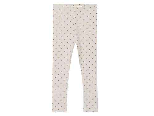 Lil\' Atelier leggings turtledove med mariehøneprint