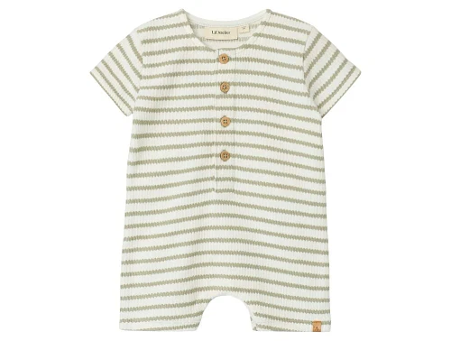 Lil\' Atelier jumpsuit i seagrass med grønne striber og knapper