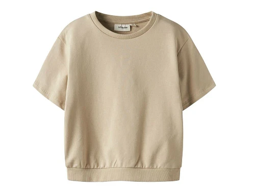 Sweatshirt fra Lil\' Atelier i irish cream med korte ærmer