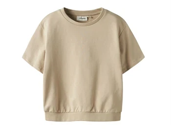 Sweatshirt fra Lil' Atelier i irish cream med korte ærmer