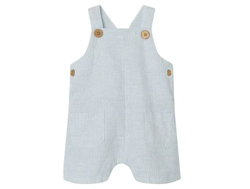 overall shorts fra Lil\' Atelier i farven ancient water med knapper
