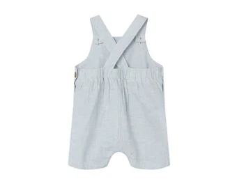overall shorts fra Lil\' Atelier i farven ancient water med knapper