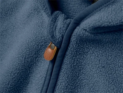 Detalje af lynlås på Name It køredragt vintage indigo